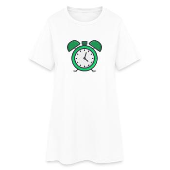 Réveille-matin - Robe T-shirt Femme - blanc - Devant