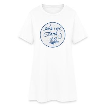 Vous et moi sommes la Terre 1661 - Robe T-shirt Femme - blanc - Devant