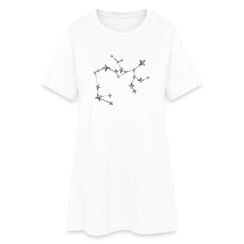 Constellation d’étoiles en chaîne - Robe T-shirt Femme - blanc - Devant