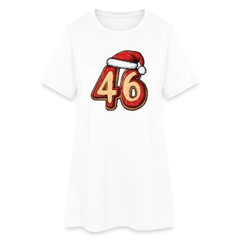 Biscuit 46 chiffres Noël - Robe T-shirt Femme - blanc - Devant