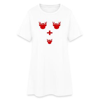 PREMIER RENNE TRIO DE NOËL - Robe T-shirt Femme - blanc - Devant