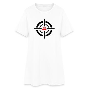 Emblème No War - Robe T-shirt Femme - blanc - Devant