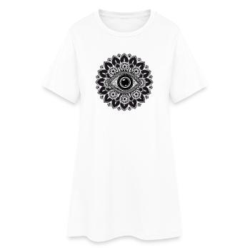 L’œil mystique dans le mandala – Symbole spirituel - Robe T-shirt Femme - blanc - Devant