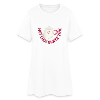 Warm yourself with love - moments full of chocolate - Women’s T-Shirt Dress - white - Front