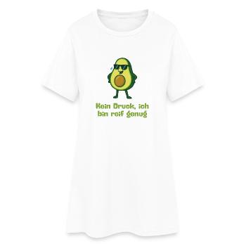 Avocat pas d’imprimé assez mûr - Robe T-shirt Femme - blanc - Devant