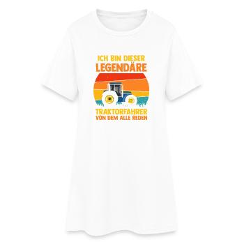 Farmer Farm Farmer Farmer Tractor - Women’s T-Shirt Dress - white - Front