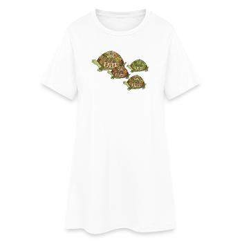 turtles - Women’s T-Shirt Dress - white - Front