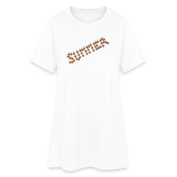 Summer tomato - Women’s T-Shirt Dress - white - Front