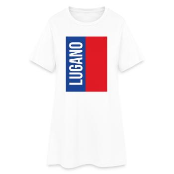 T-shirt souvenir Lugano Tessin - Robe T-shirt Femme - blanc - Devant