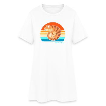 Lézard à langue bleue - Robe T-shirt Femme - blanc - Devant