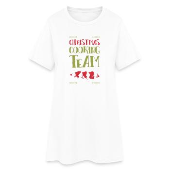 Équipe de pâtisserie de Noël - Robe T-shirt Femme - blanc - Devant