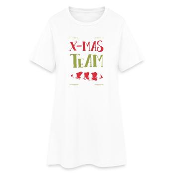 X-Mas Team - Women’s T-Shirt Dress - white - Front
