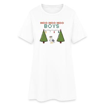 Pixel Seemöwe Weihnachts Boys - Frauen T-Shirt-Kleid - Weiß - Vorne