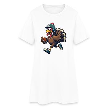 Thanksgiving Football Turquie - Robe T-shirt Femme - blanc - Devant