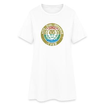45. Geburtstag Sauvage, libre et indompté depuis 12/1980 - Robe T-shirt Femme - blanc - Devant
