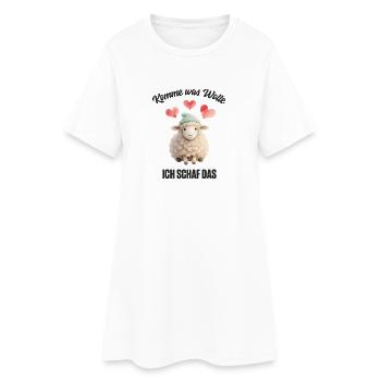 Viens qu’est-ce que je veux brebis ça - Robe T-shirt Femme - blanc - Devant