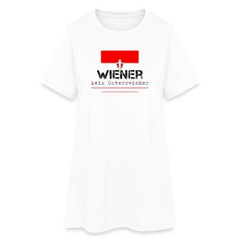 lustiger Spruch Wiener kein Österreicher - Frauen T-Shirt-Kleid - Weiß - Vorne