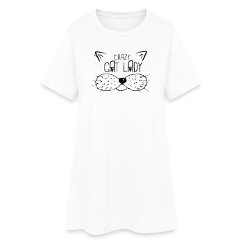 maman chats - Robe T-shirt Femme - blanc - Devant