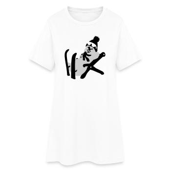 Bonhomme de neige - Robe T-shirt Femme - blanc - Devant