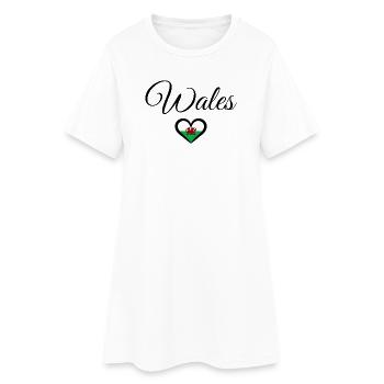 Wales Heart Clothing - Women’s T-Shirt Dress - white - Front