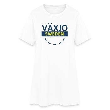 Logo de la ville de Växjö Sweden – Thème bleu et jaune - Robe T-shirt Femme - blanc - Devant