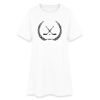 Couronne de bâton de hockey sur glace - Robe T-shirt Femme - blanc - Devant