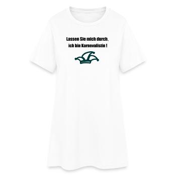 Karnevalistin - Frauen T-Shirt-Kleid - Weiß - Vorne