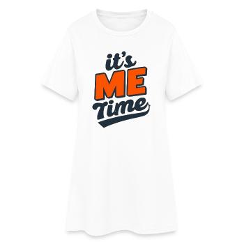Its Me Time Bold Logo - Women’s T-Shirt Dress - white - Front