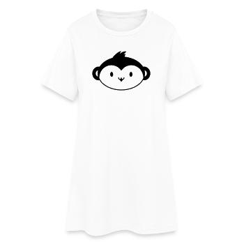 Monkey Queen – Couronne Jungle Motif Animal Drôle - Robe T-shirt Femme - blanc - Devant