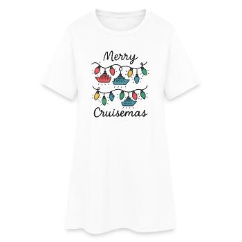 Merry Cruise Mas Croisière de Noël drôle - Robe T-shirt Femme - blanc - Devant