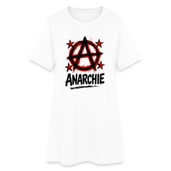 Anarchie - Punk - Révolution - Robe T-shirt Femme - blanc - Devant