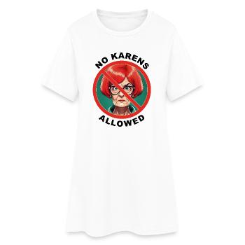 Karen_Ai-image_Tshirt_Luuks - Robe T-shirt Femme - blanc - Devant