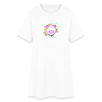 Pig Glam' Explosion - Women’s T-Shirt Dress - white - Front