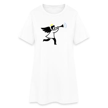 Ange avec trompette - Robe T-shirt Femme - blanc - Devant