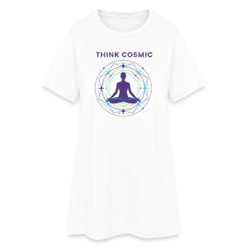 Méditation cosmique - Robe T-shirt Femme - blanc - Devant