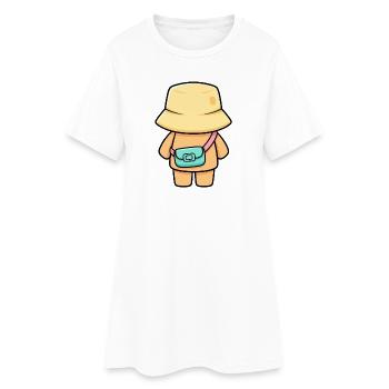 Hut dreamer with bag - Women’s T-Shirt Dress - white - Front