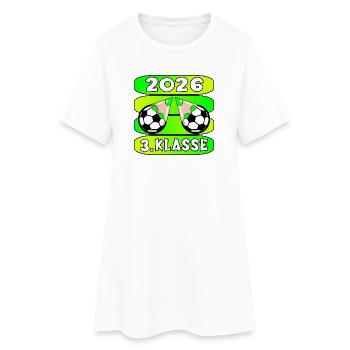 Fußball Grundschule 3. Klasse 2026 - Frauen T-Shirt-Kleid - Weiß - Vorne