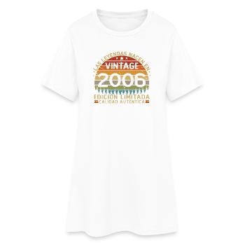 Né en 2006, 20 ans - Robe T-shirt Femme - blanc - Devant