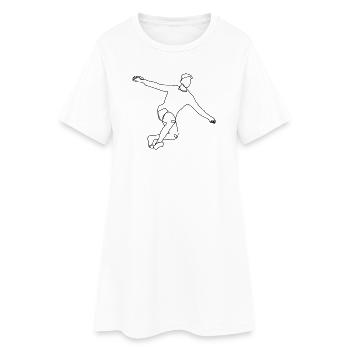 Jubel - Frauen T-Shirt-Kleid - Weiß - Vorne