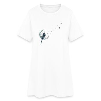 Dandelion of Dreams - Any way the wind blows - Women’s T-Shirt Dress - white - Front
