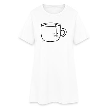 HT logo Tasse_Transparent - Women’s T-Shirt Dress - white - Front
