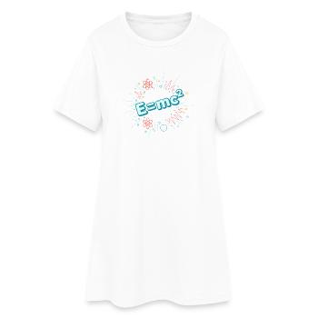 E=mc2 Wissenschaftliche Explosion - Frauen T-Shirt-Kleid - Weiß - Vorne