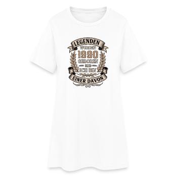 Legenden Geboren 1990 Geburtstag Besonderheit - Frauen T-Shirt-Kleid - Weiß - Vorne