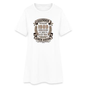 Legenden Geboren 1989 Geburtstag Besonderheit - Frauen T-Shirt-Kleid - Weiß - Vorne