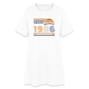 Fabulous 1986 – Limited Edition Design - Frauen T-Shirt-Kleid - Weiß - Vorne