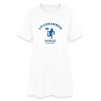 Lillehammer Norway Norwegen - Frauen T-Shirt-Kleid - Weiß - Vorne