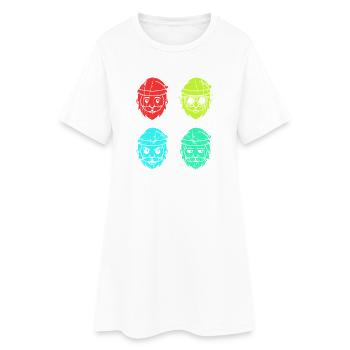 Père Noël Noël - Robe T-shirt Femme - blanc - Devant