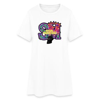 Sozialer Masochismus SM - Frauen T-Shirt-Kleid - Weiß - Vorne