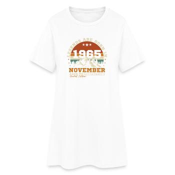 November 1965 Vintage Retro Geburtstag - Frauen T-Shirt-Kleid - Weiß - Vorne