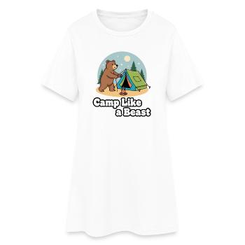 Campez comme une bête - Robe T-shirt Femme - blanc - Devant